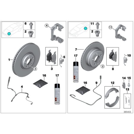 Disque de frein arrière ventilé 300x20